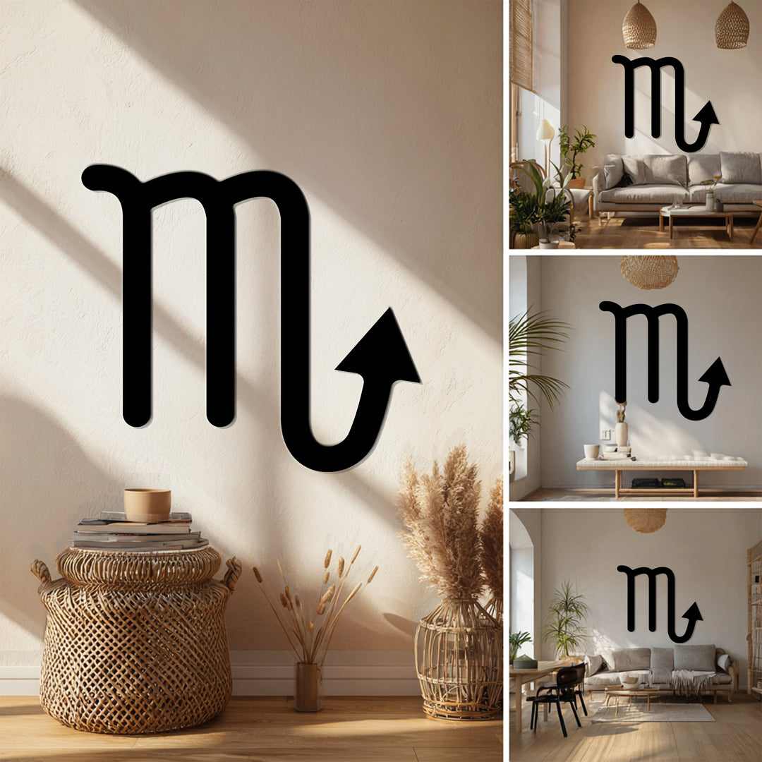 Scorpio Zodiac Symbol – Astrology Metal Wall Art