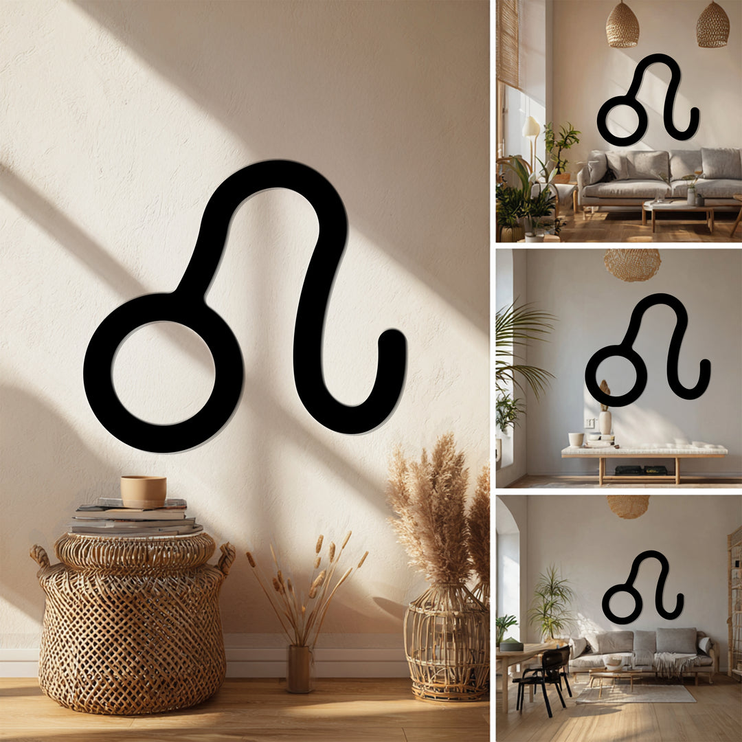 Leo Zodiac Symbol –  Metal Astrology Wall Art