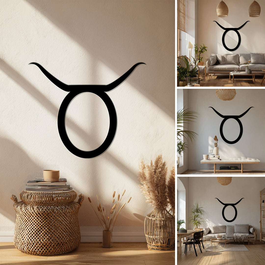 Taurus Zodiac Symbol – Astrology Metal Wall Art