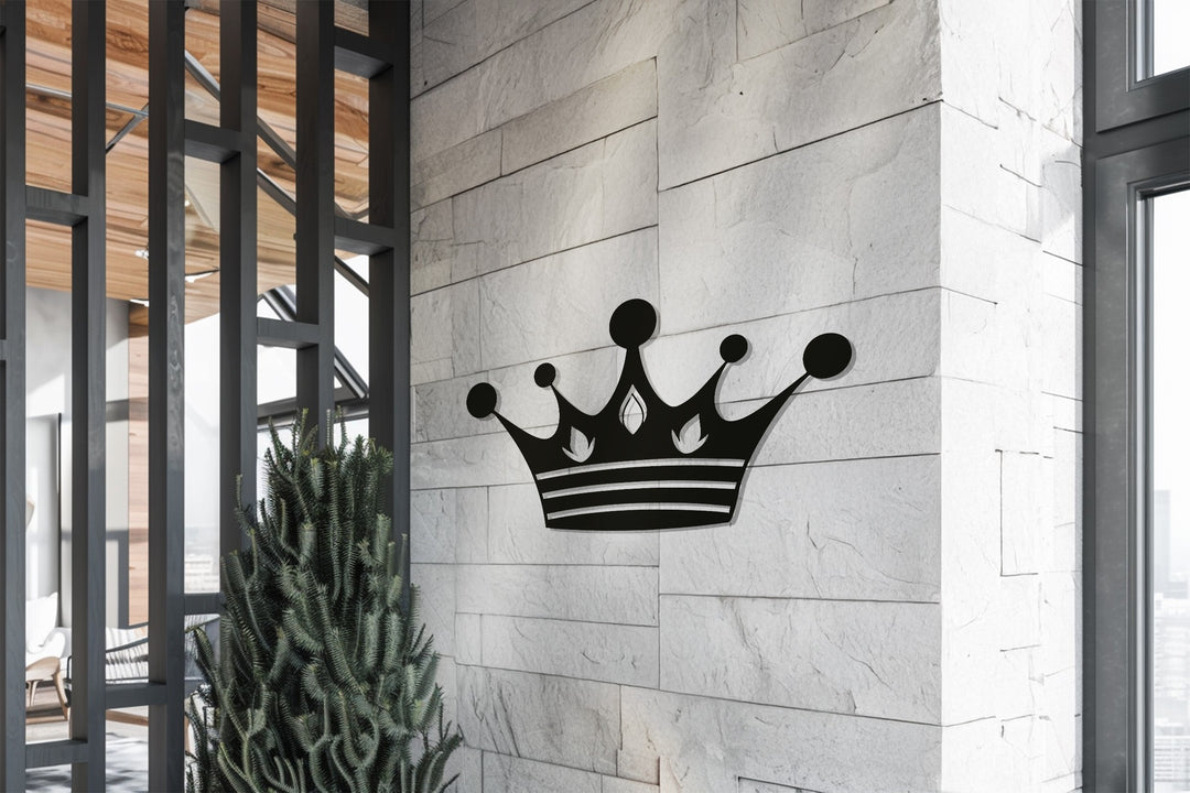 Crown Silhouette – Regal Metal Wall Art