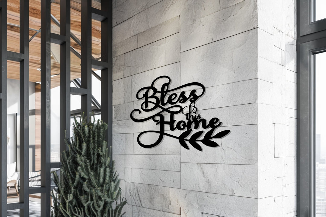Bless This Home – Inspirational Metal Wall Art