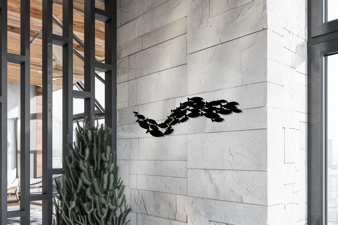 Ocean Harmony – School of Fish Metal Wall Art