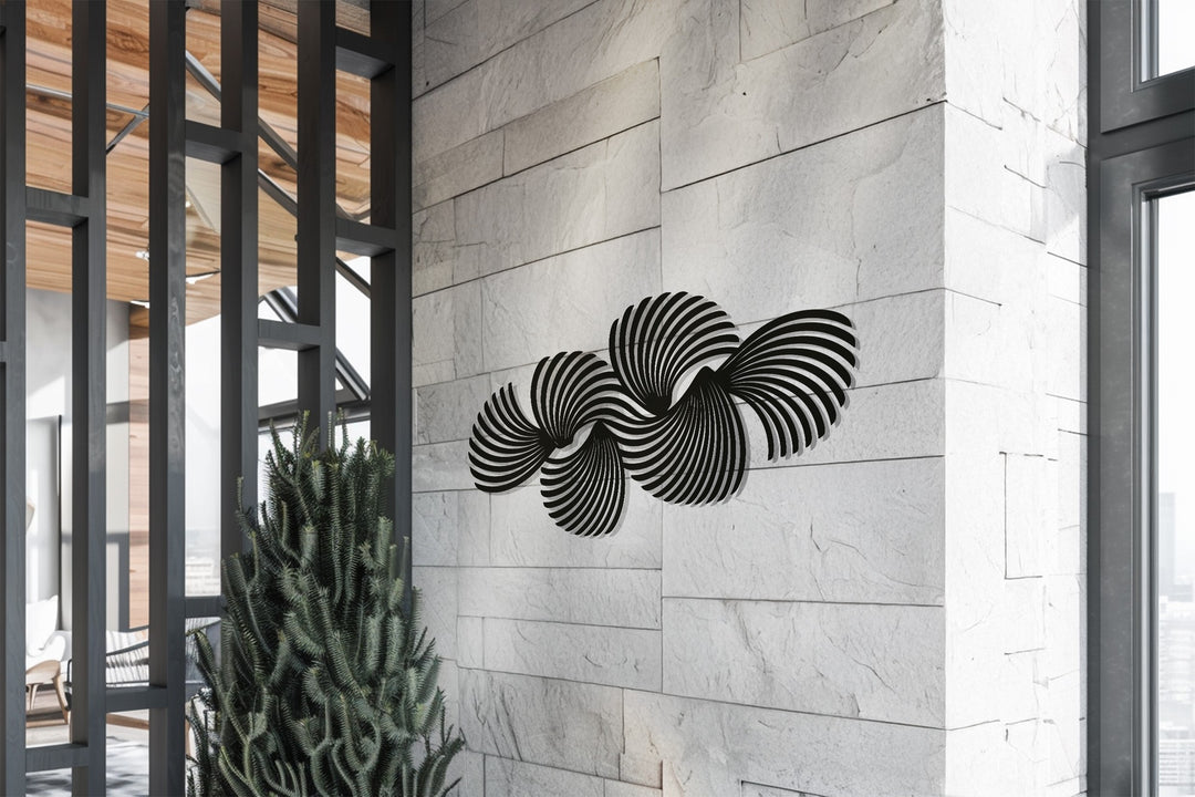 Triple Spiral Flow – Modern Metal Wall Art
