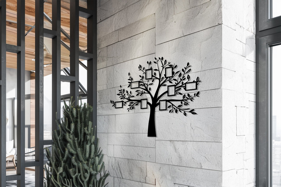 Family Tree – Modern Photo Frame Metal Wall Art