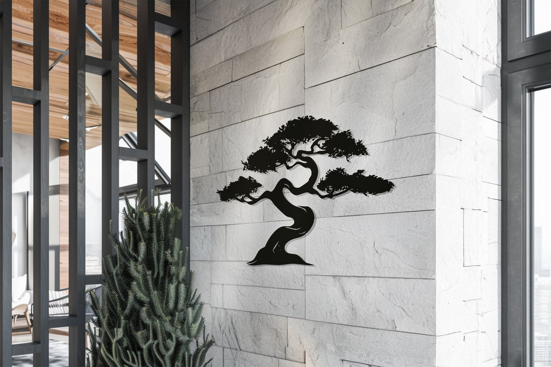 Zen Bonsai Tree – Tranquil Nature Metal Wall Art