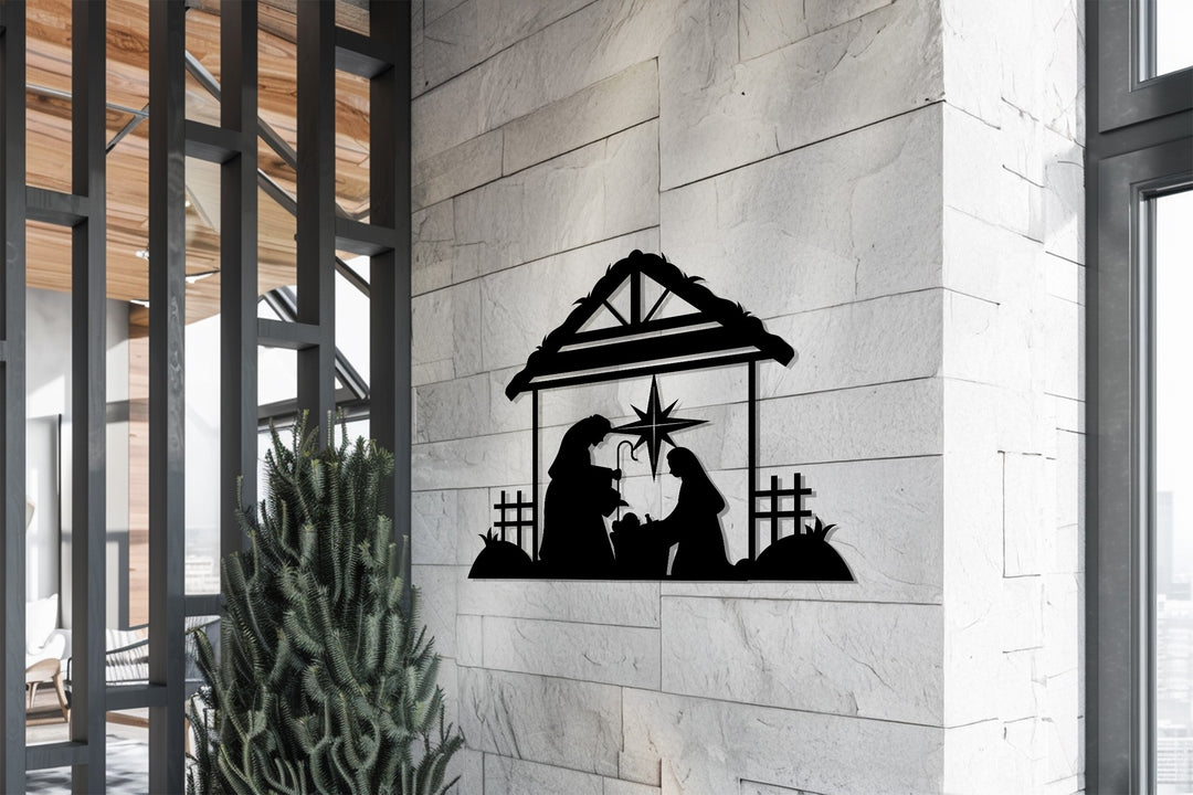 نجمة بيت لحم – ميلاد العائلة المقدسة فن جداري معدني
