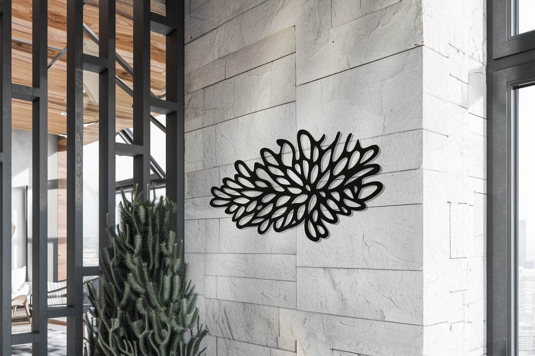 Flowing Coral Pattern – Abstract Ocean Inspired Metal Wall Art
