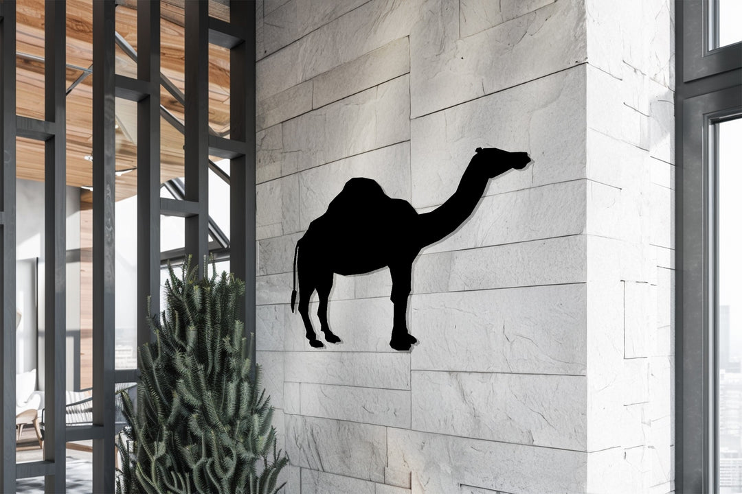 Camel Silhouette – Desert-Inspired Metal Wall Art