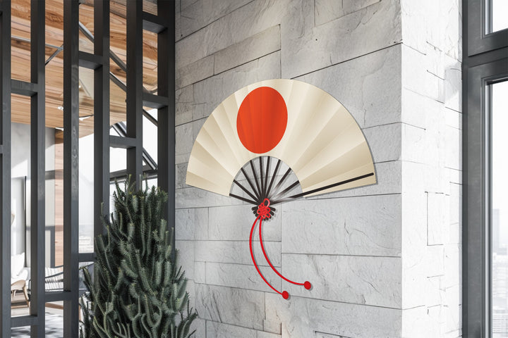 fan shaped metal wall art