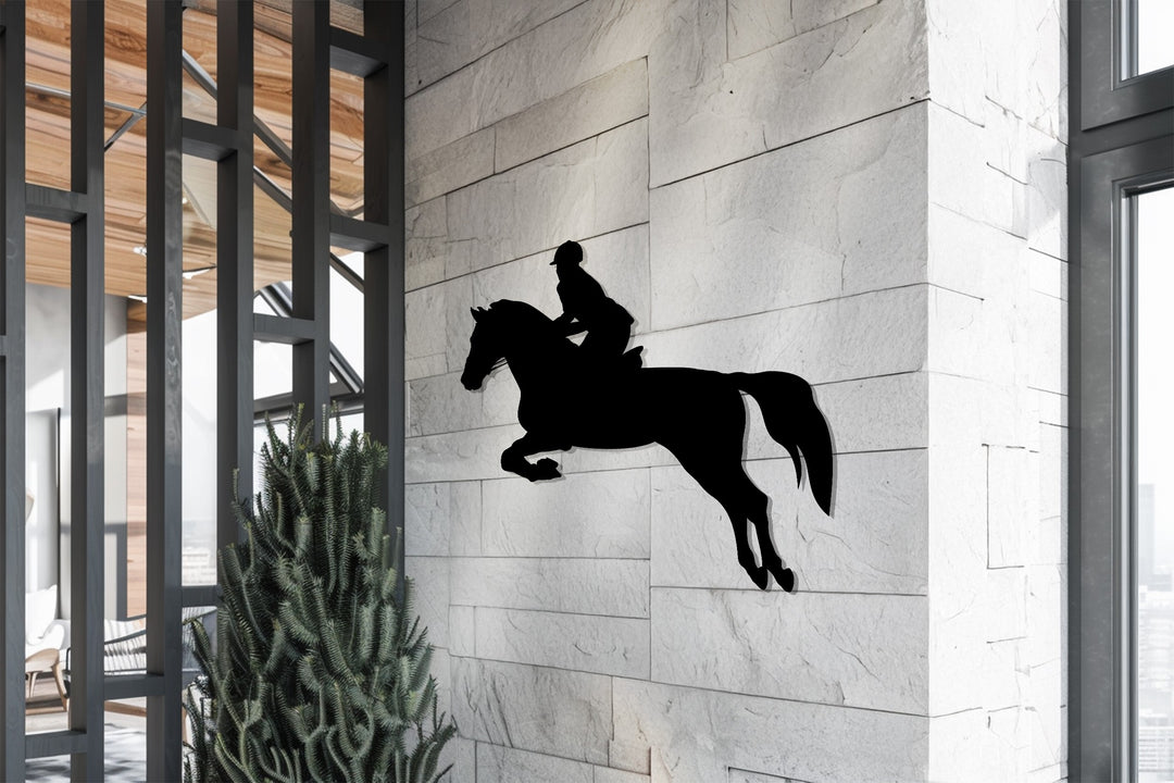 Western-Cowboy-Silhouette – Pferd & Rodeo Metall Wandbilder