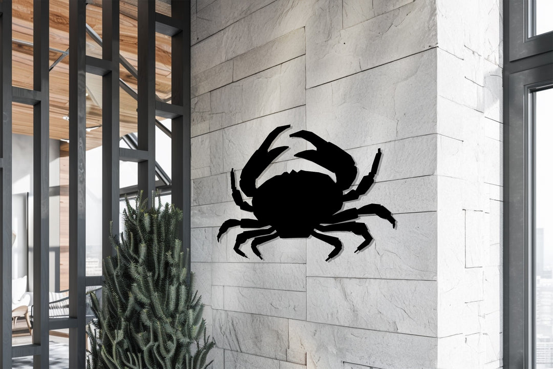 Crab Silhouette – Coastal Ocean Metal Wall Art