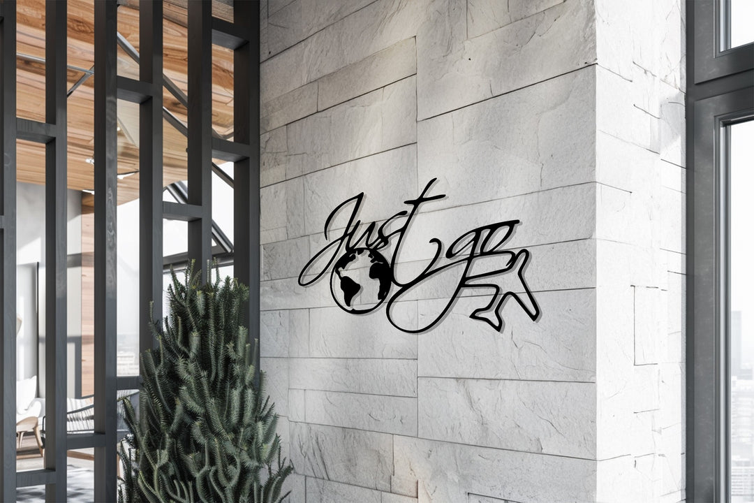 Modern globe metal wall decor