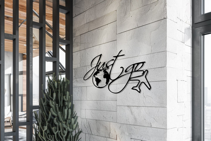 Modern globe metal wall decor