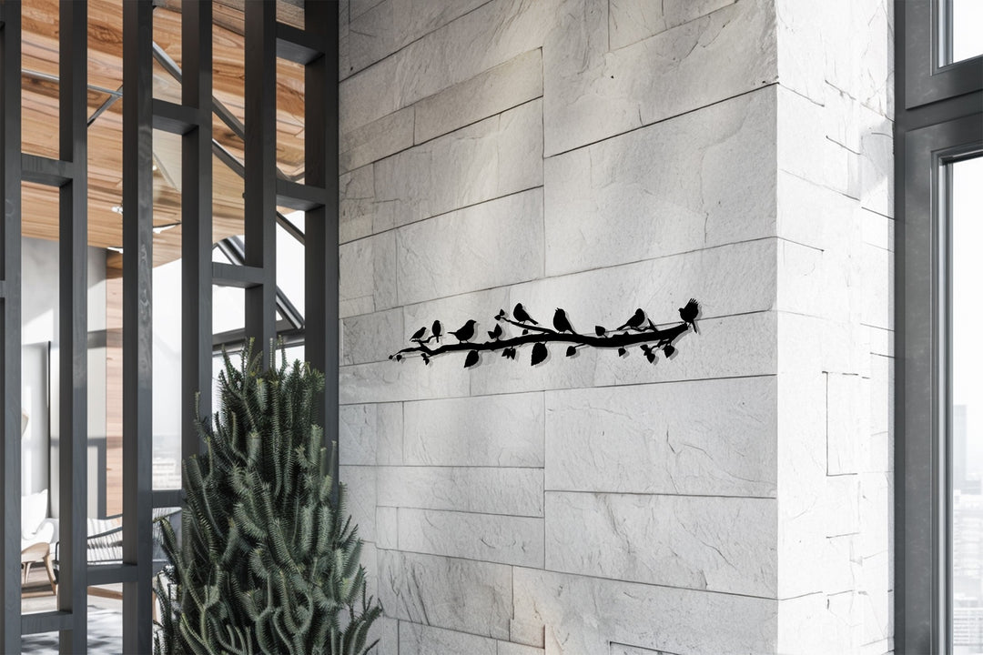 Birds on Branch Metal Wall Art – Nature-Inspired Decor