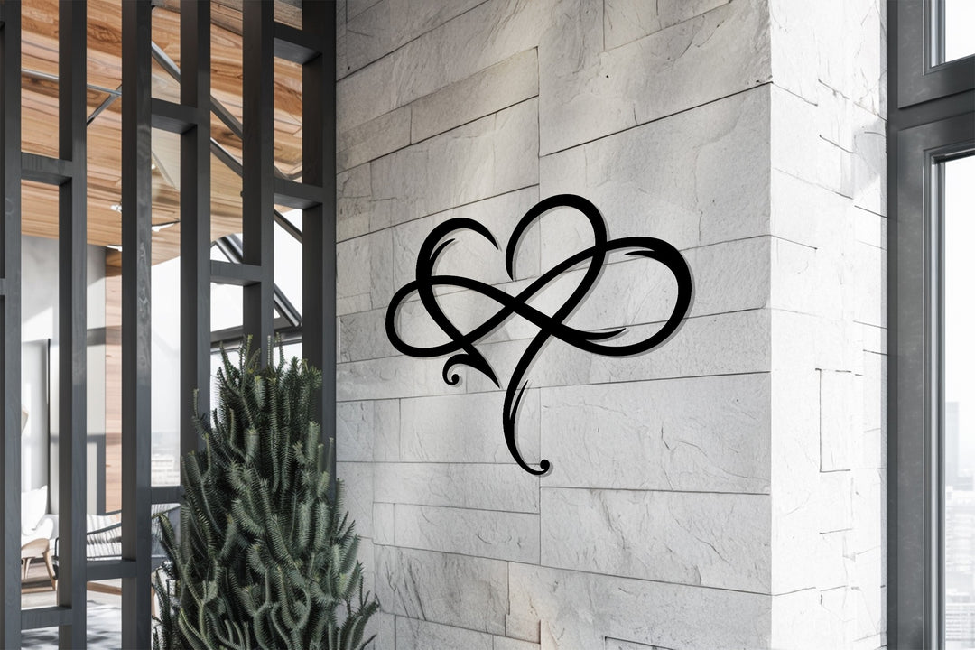 Eternal Love – Infinity Heart Metal Wall Art