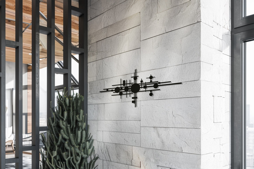 Geometric Balance – Abstract Metal Wall Art
