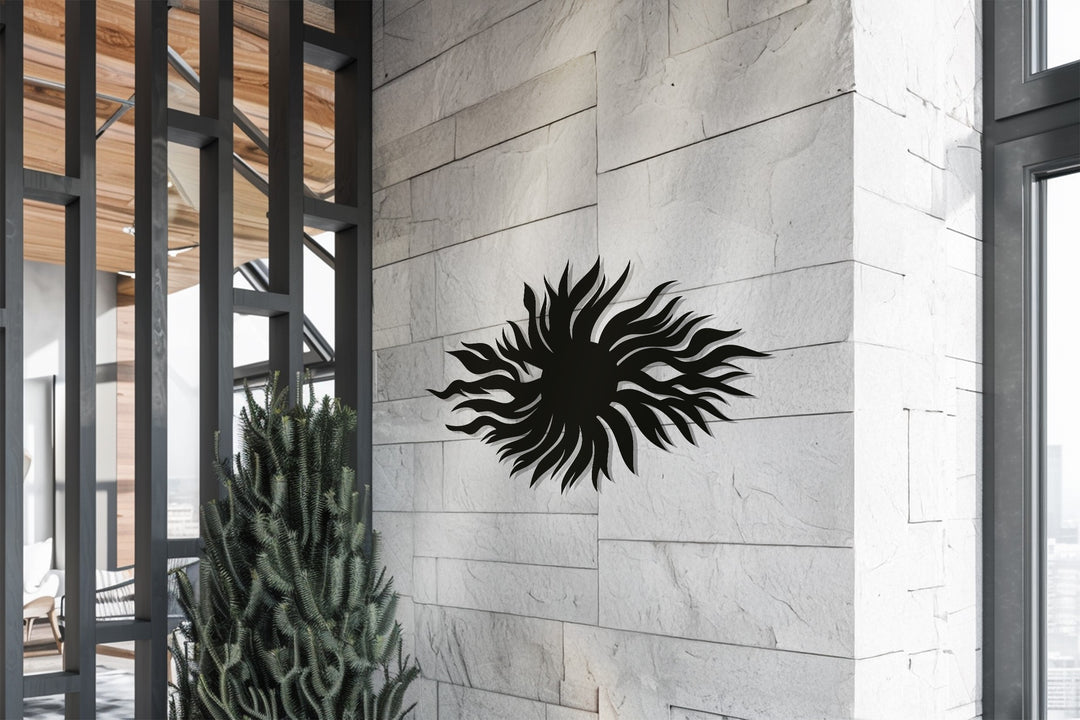 Radiant Sunburst – Abstract Metal Wall Art