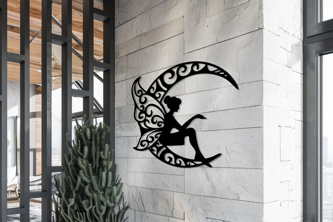 جنية ضوء القمر – للزينة فن جداري معدني