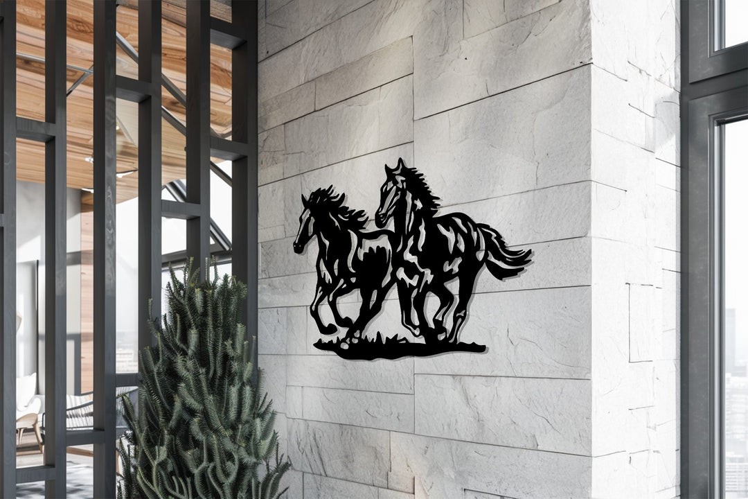 Galloping Freedom – Running Horses Metal Wall Art