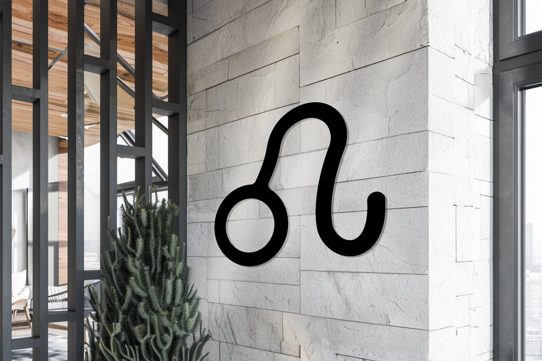 Leo Zodiac Symbol –  Metal Astrology Wall Art
