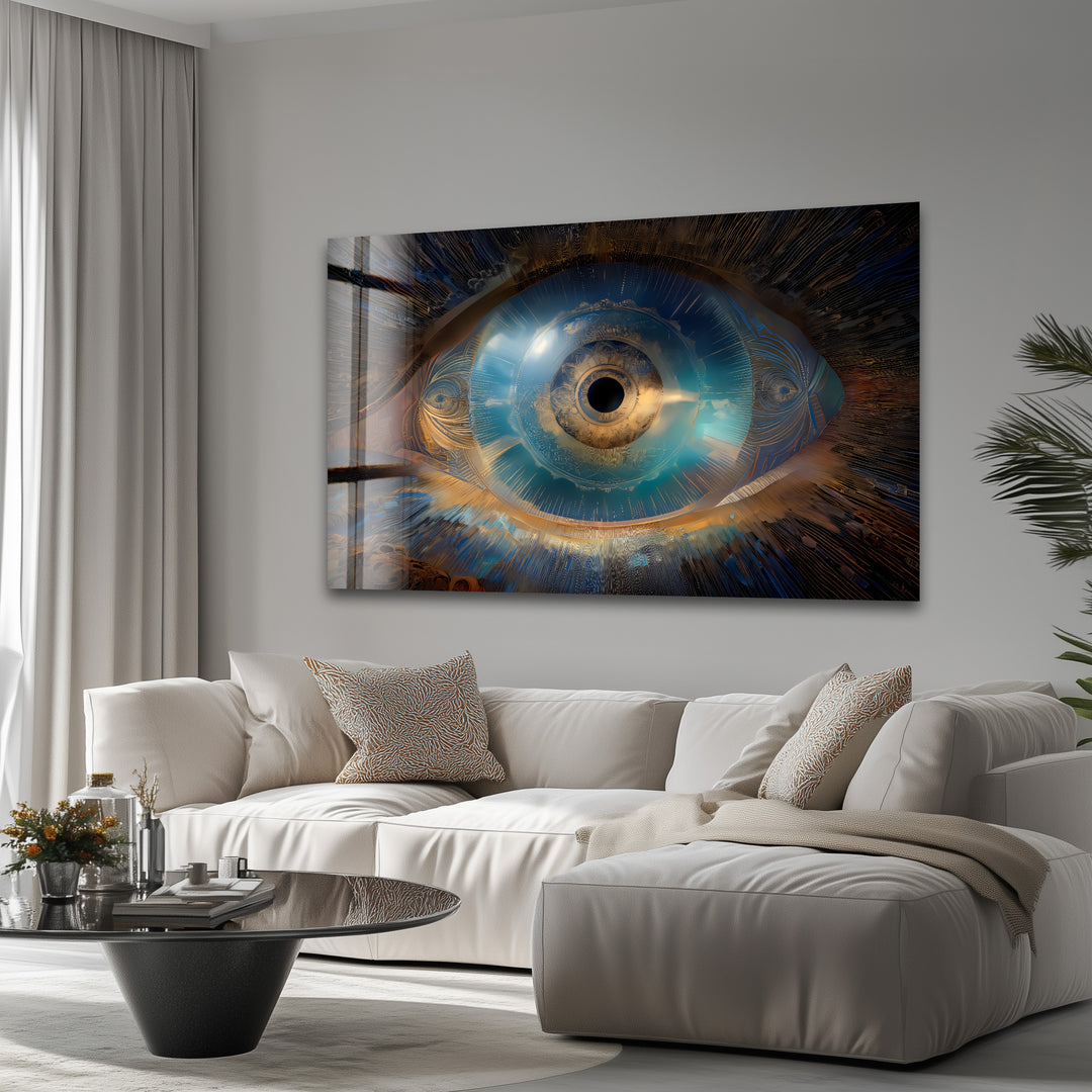 Eye of the Infinite – Surreal Visionary Glass Wall Art