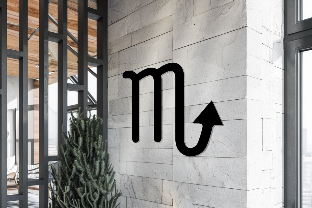 Scorpio Zodiac Symbol – Astrology Metal Wall Art