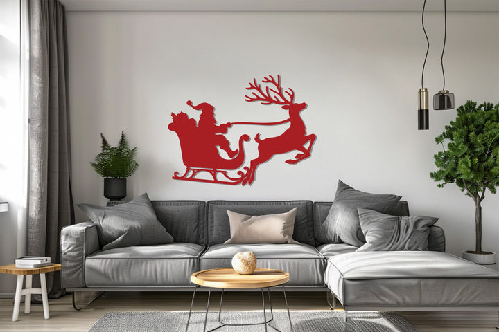 Festive black metal wall art for holiday home décor