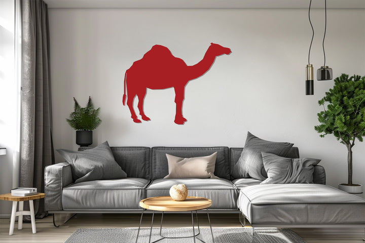 Wildlife-inspired camel silhouette wall art for modern homes