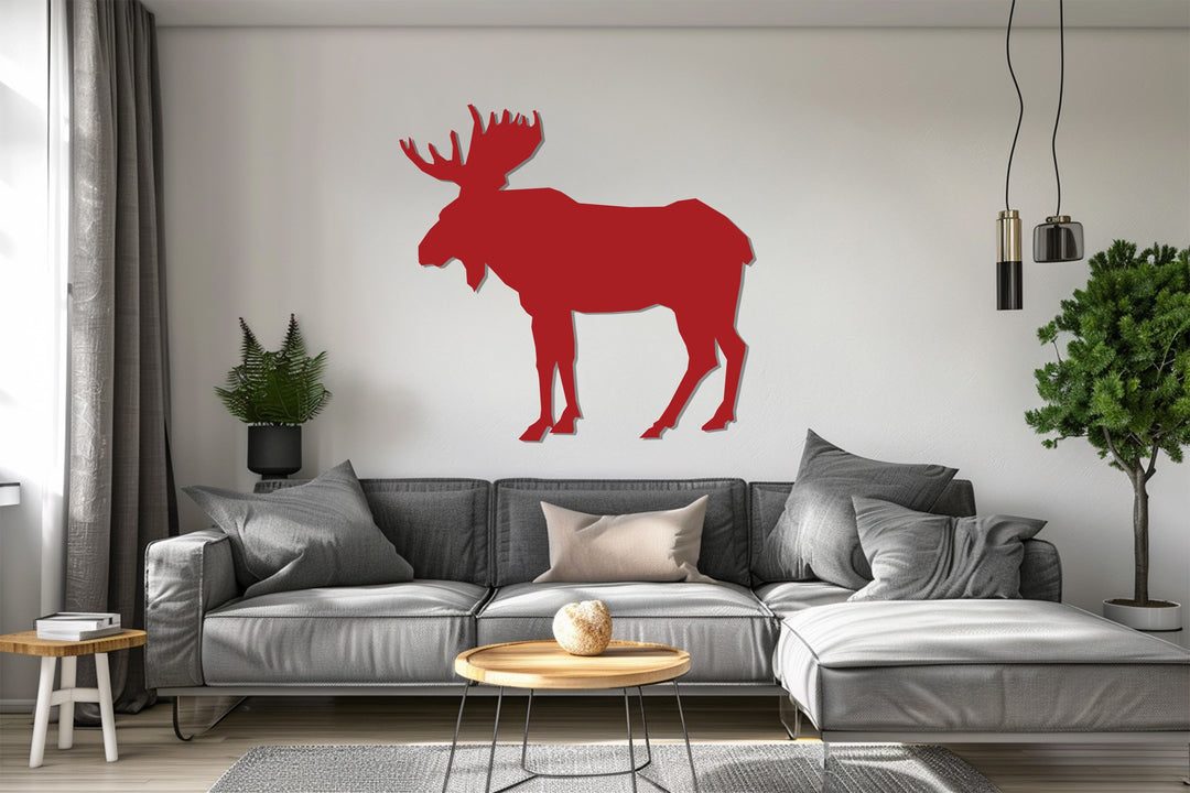 Moose Silhouette – Rustic Wilderness Metal Wall Art