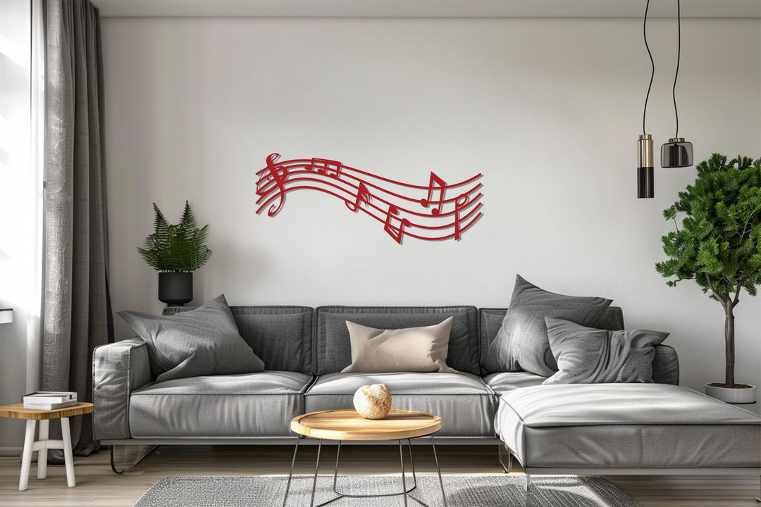 Musical Notes – Flowing Melody Metal Wall Art