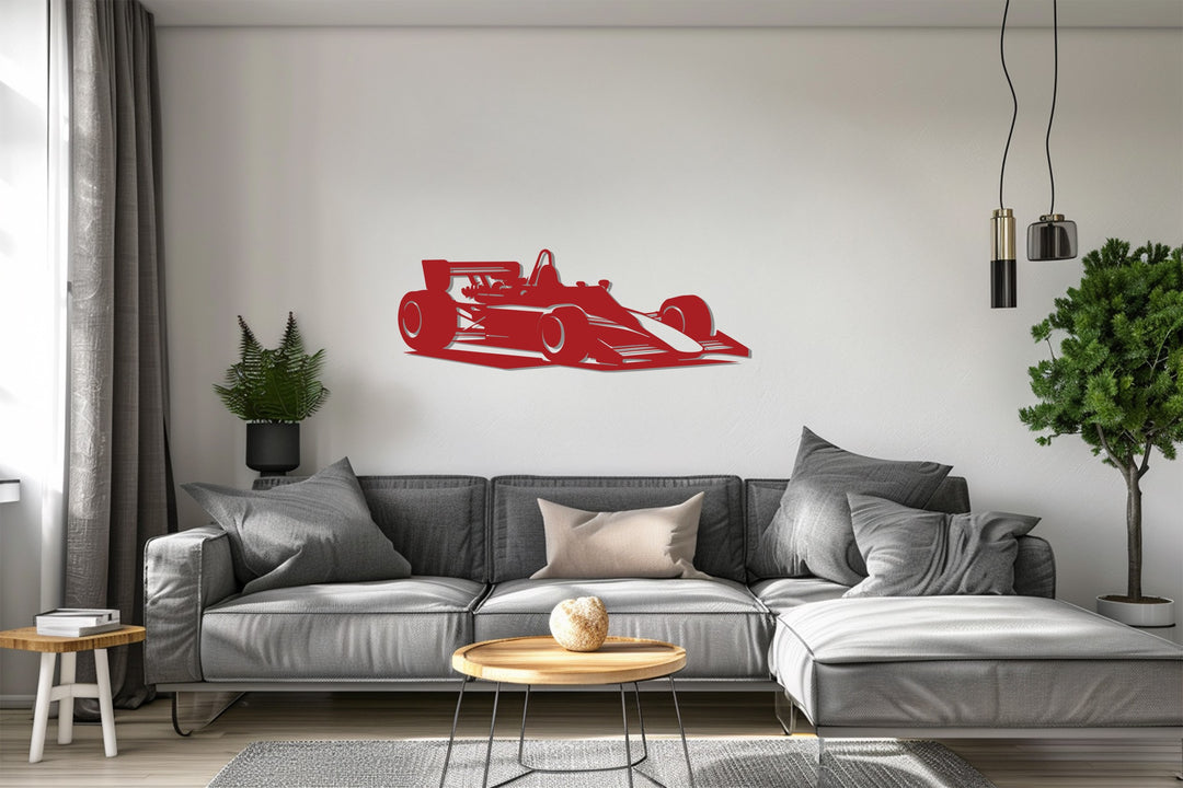 تيربو ليجند - سيارة سباق فورمولا كلاسيكية فن جداري معدني