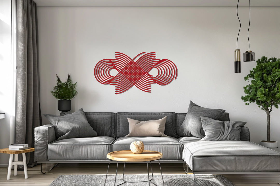 Geometric Infinity Metal Wall Art – Modern Black Abstract Design