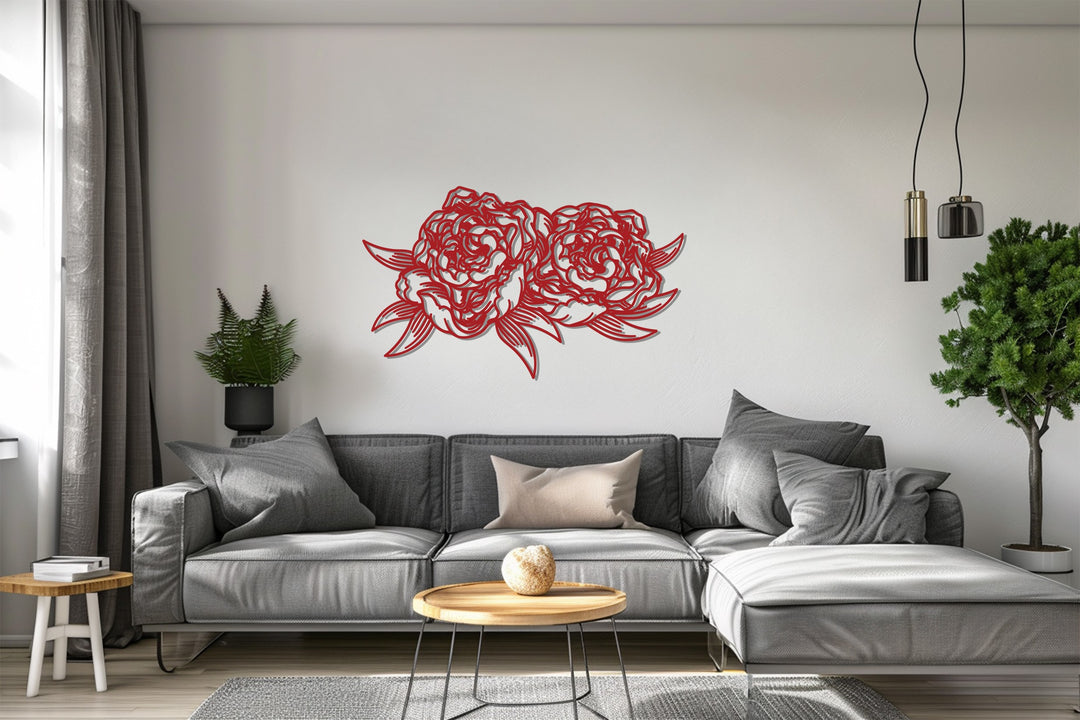 Blooming Roses – Elegant Floral Metal Wall Art