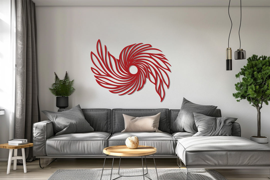 Abstract Sunburst Metal Wall Art – Modern Black Geometric Decor