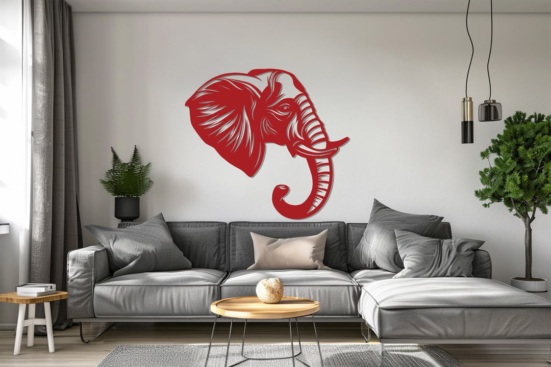 فيل مهيب – رحلة سفاري عصرية فن جداري معدني