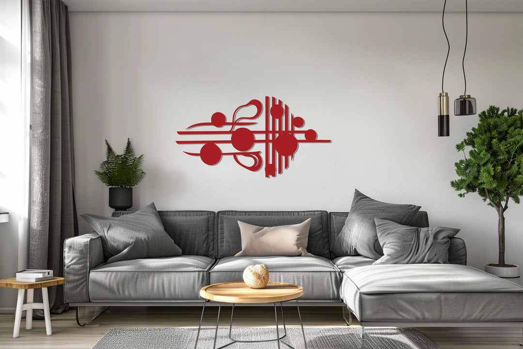 Musical Notes Metal Wall Art – Modern Black Music Decor