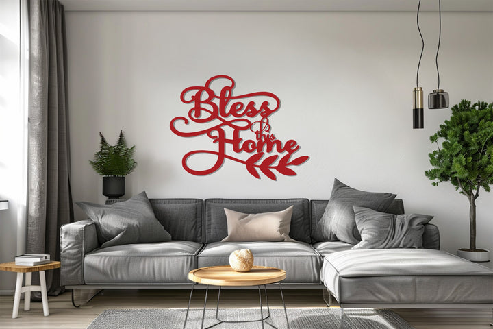 Faith and family metal wall decoration