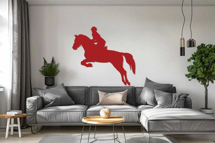 Equestrian sport metal wall art