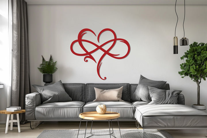 Anniversary gift metal heart wall decoration