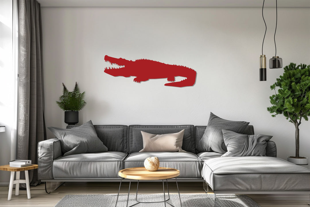 Crocodile Silhouette – Fierce Reptile Metal Wall Art