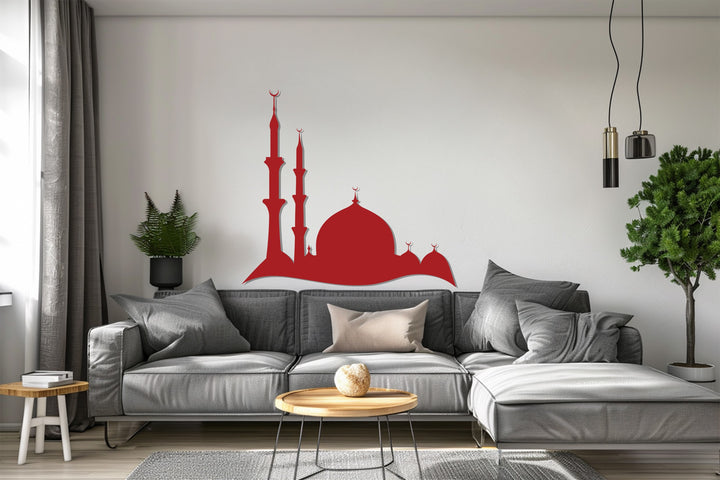 Minimalist mosque metal wall design