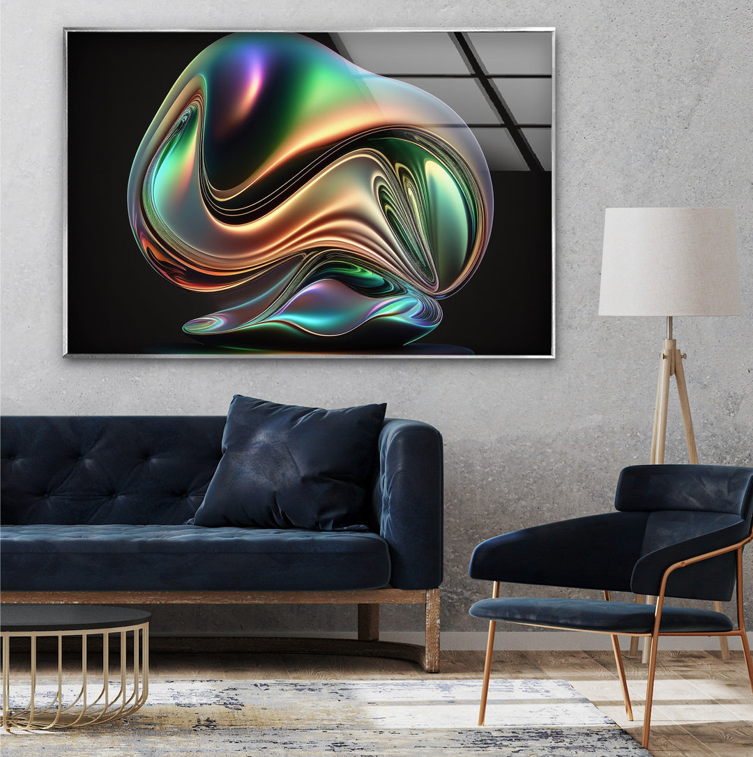 بريزمكور أورورا – منحوتة معدنية متقزحة الألوان اللوحات الزجاجية الجدارية