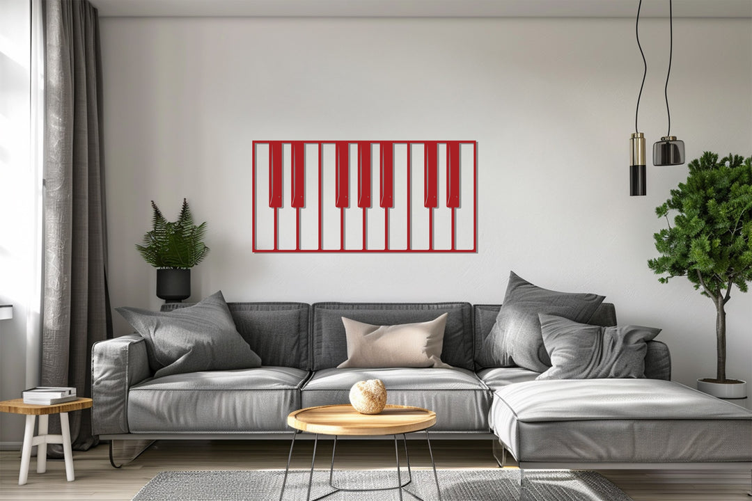 Elegant piano keys artwork for living room or studio walls
