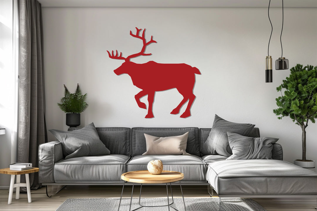 Nature inspired deer silhouette wall decoration