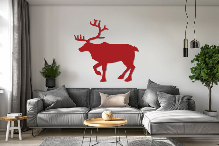 Nature inspired deer silhouette wall decoration