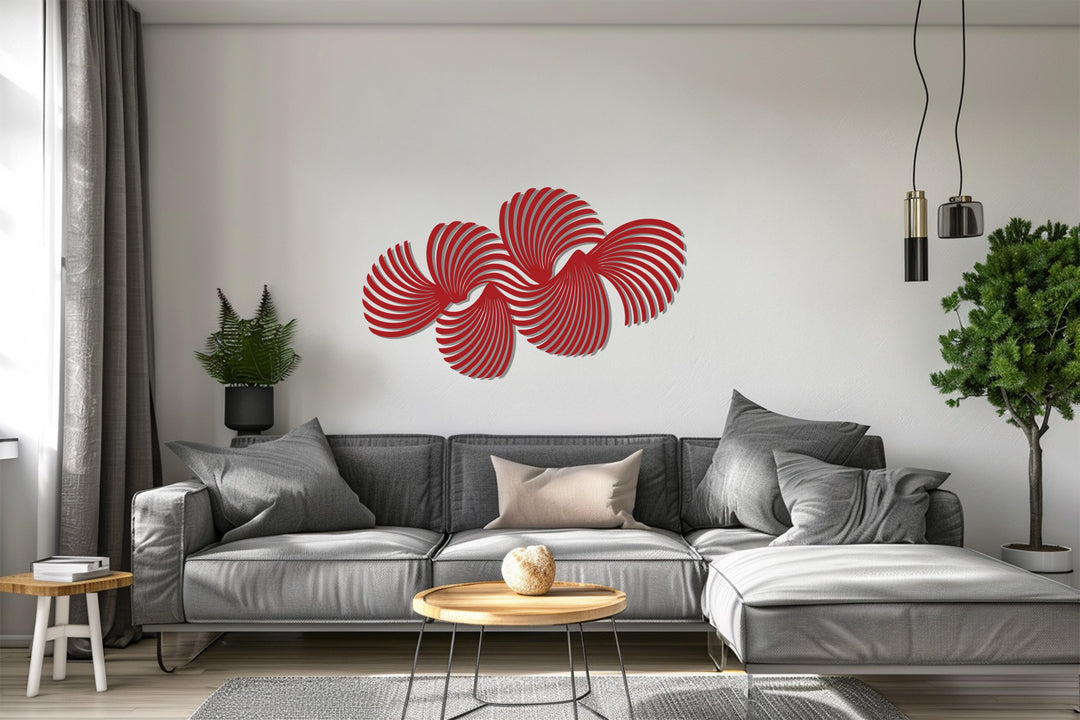 Triple Spiral Flow – Modern Metal Wall Art