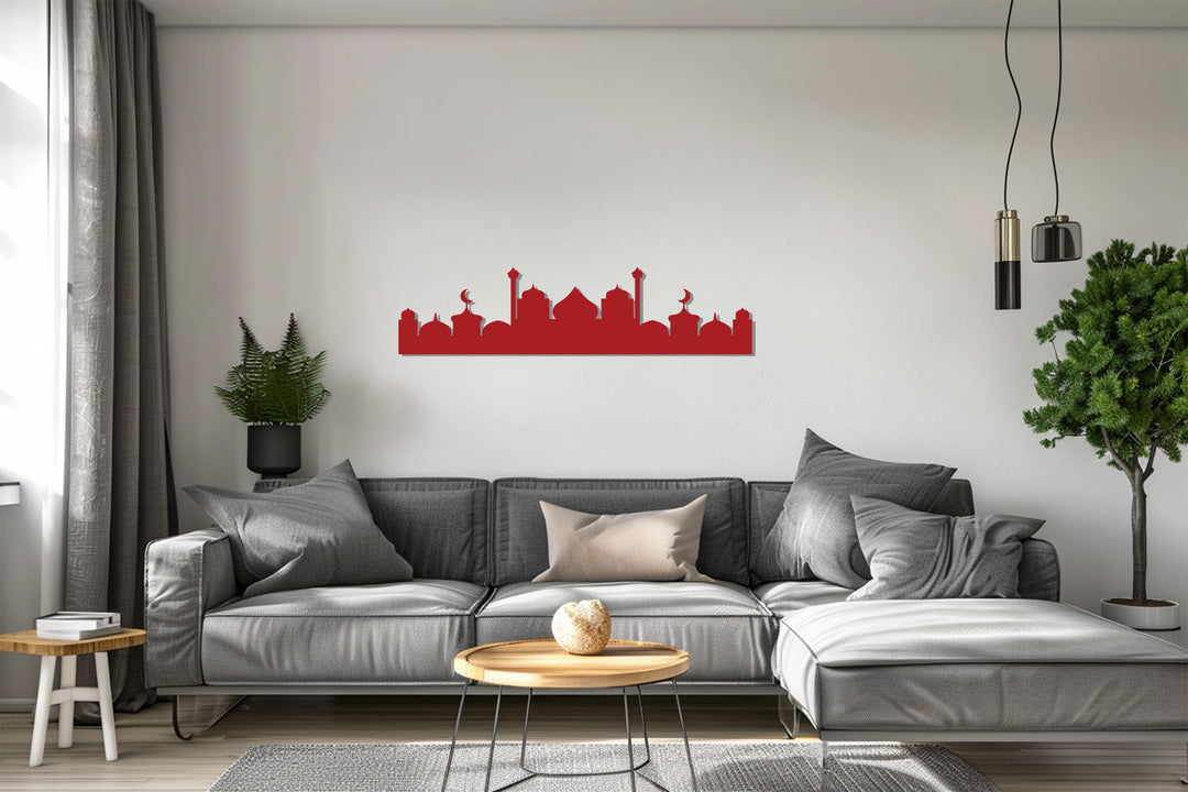 Simple Islamic skyline silhouette art