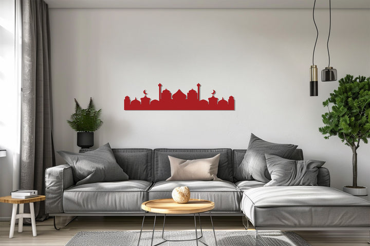 Simple Islamic skyline silhouette art