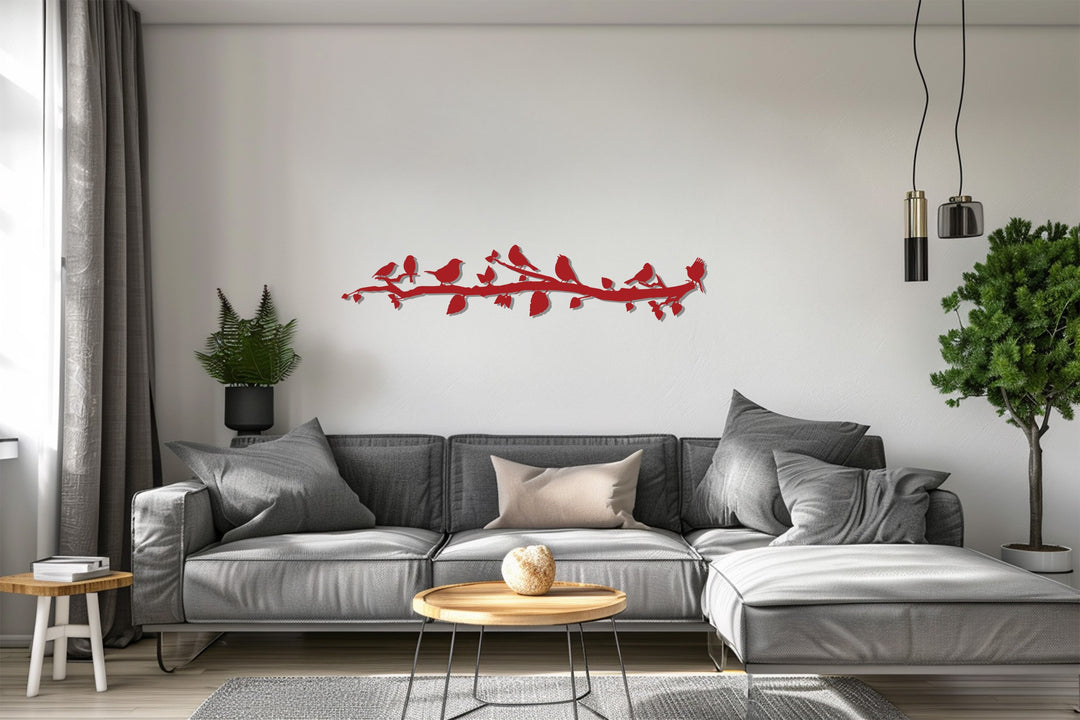 Birds on Branch Metal Wall Art – Nature-Inspired Decor