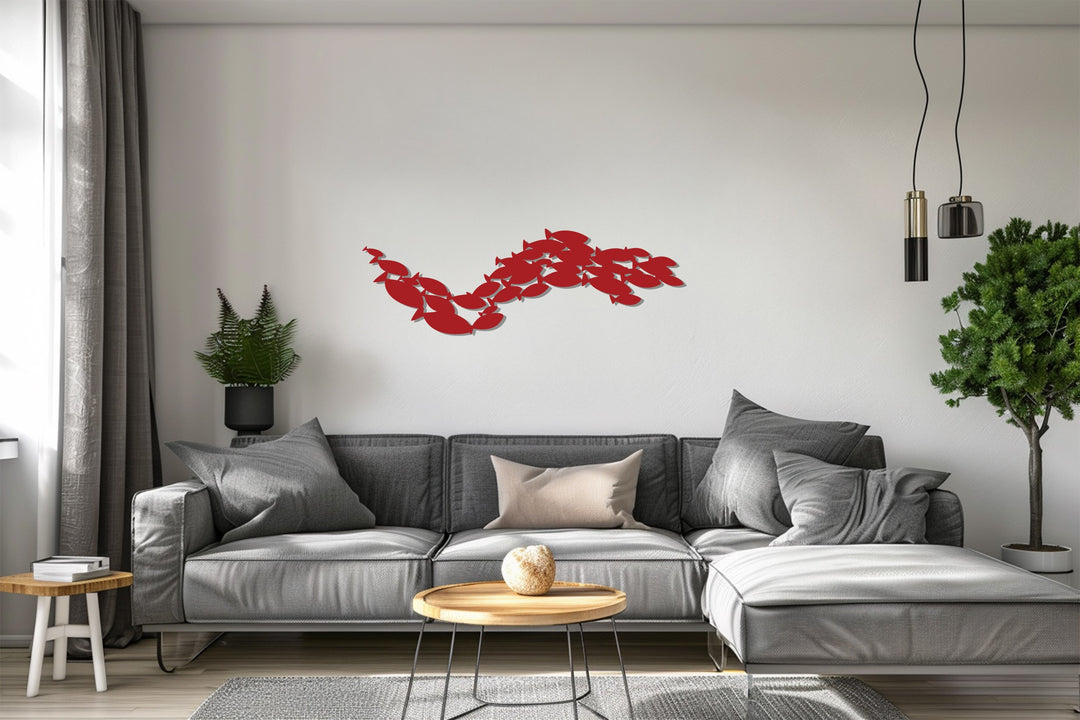 Ocean Harmony – School of Fish Metal Wall Art